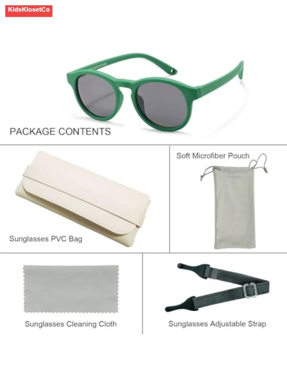 Baby Sunglasses with Strap Polarized UV400 Flexible for Infant Toddler